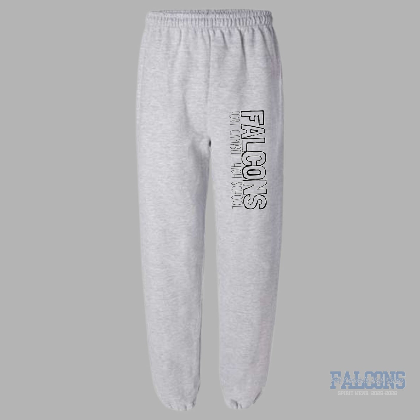 FCHS Falcons Black Font Sweatpants
