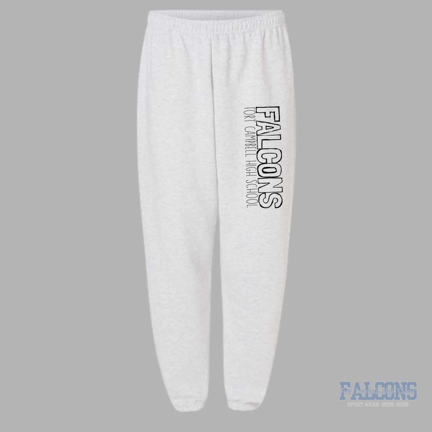 FCHS Falcons Black Font Sweatpants