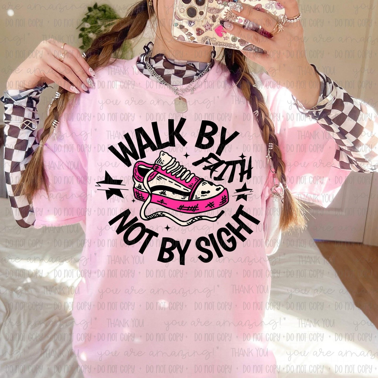 Walk By Faith Not By Sight Pink RC