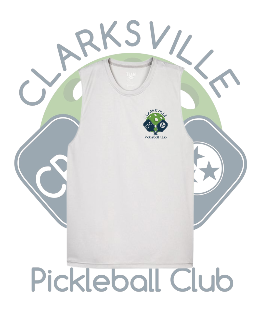 Clarksville Pickleball Club Performance Tank Top - Men's