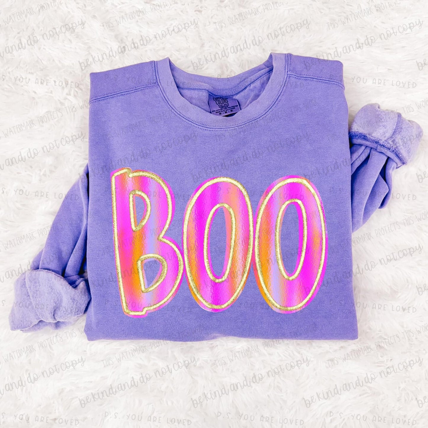 Boo- Comfort Color Sweatshirt