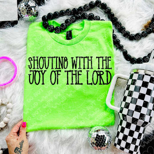 Shouting with the joy of the Lord