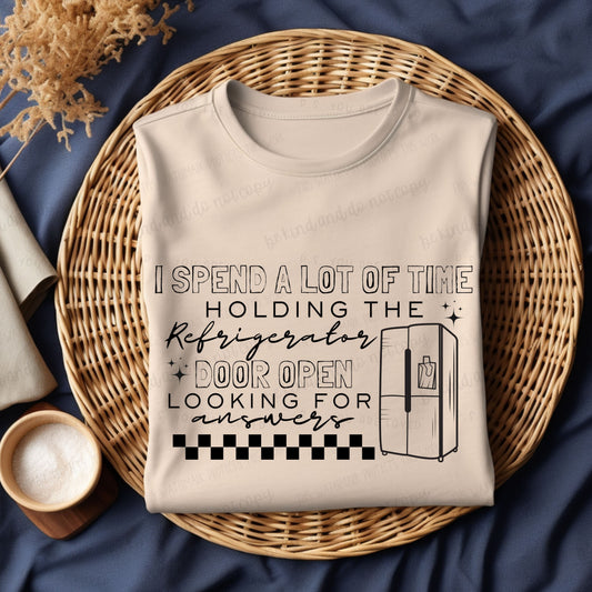 I spend a lot of time holding the refrigerator-Bella- Completed Tee