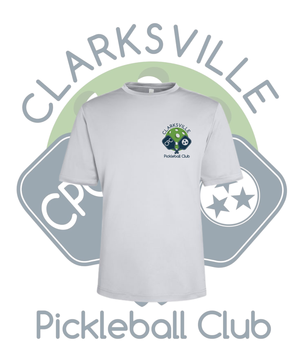 Clarksville Pickleball Club Performance T-shirt - Men's