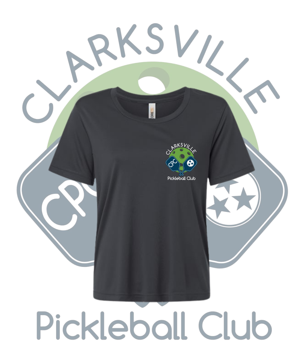 Clarksville Pickleball Club Performance T-shirt - Women's
