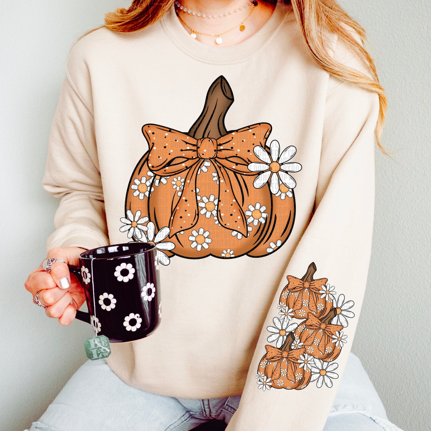 Pumpkin Bow-Sweatshirt