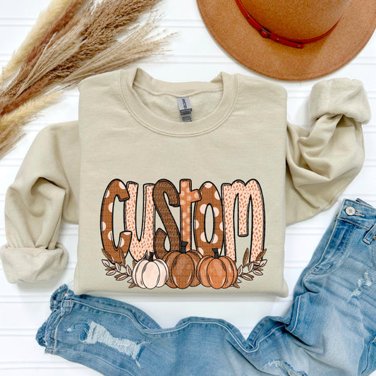 Fall Pumpkins Custom-Sweatshirt