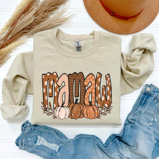 Fall Pumpkins Mamaw-Sweatshirt