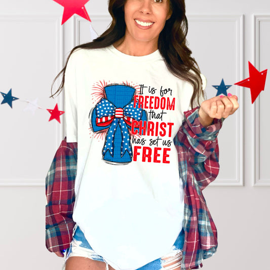 It is for Freedom that Christ has set us free-Comfort Colors