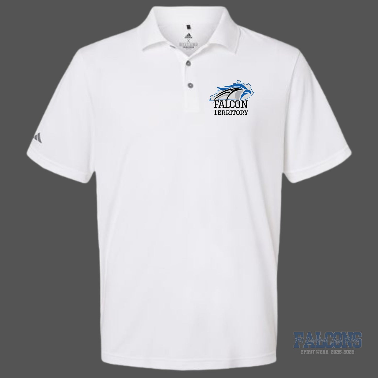 Falcons Territory Black Words Polo Adidas