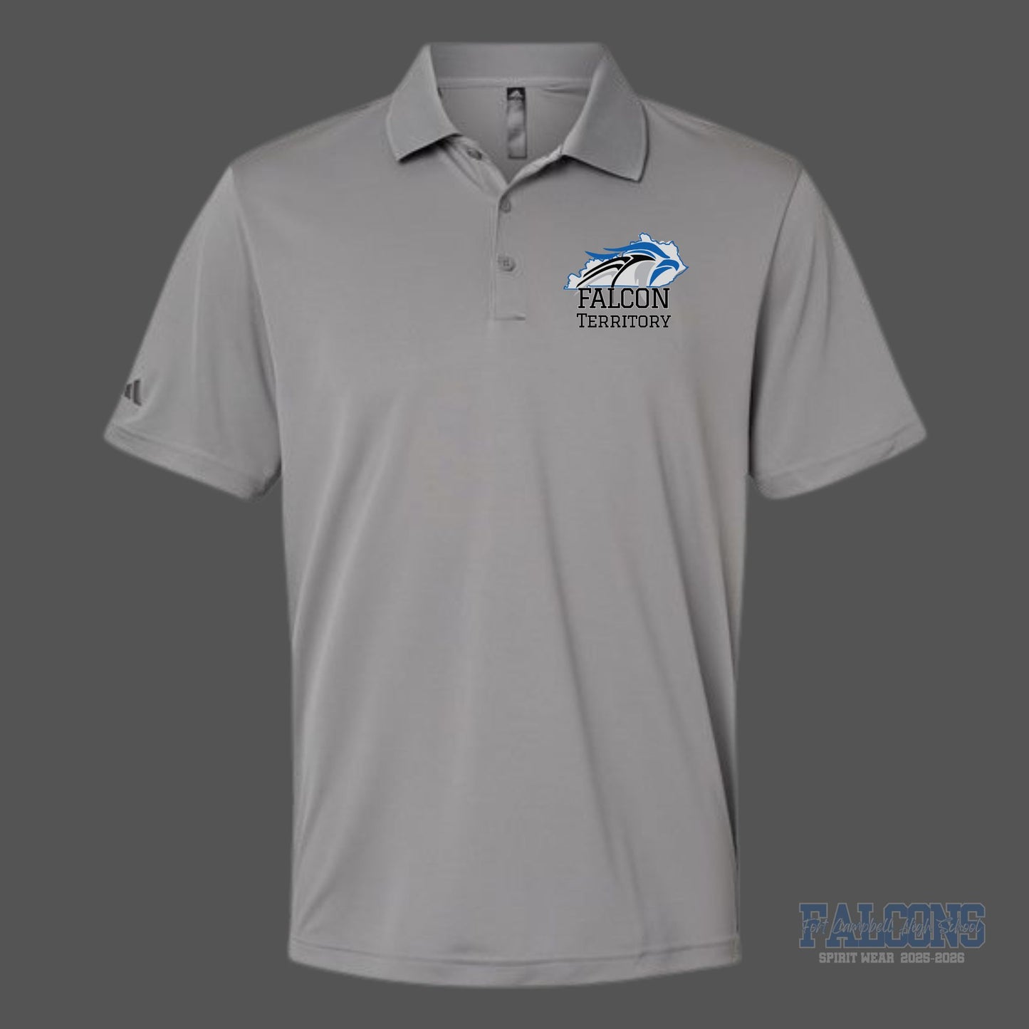 Falcons Territory Black Words Polo Adidas
