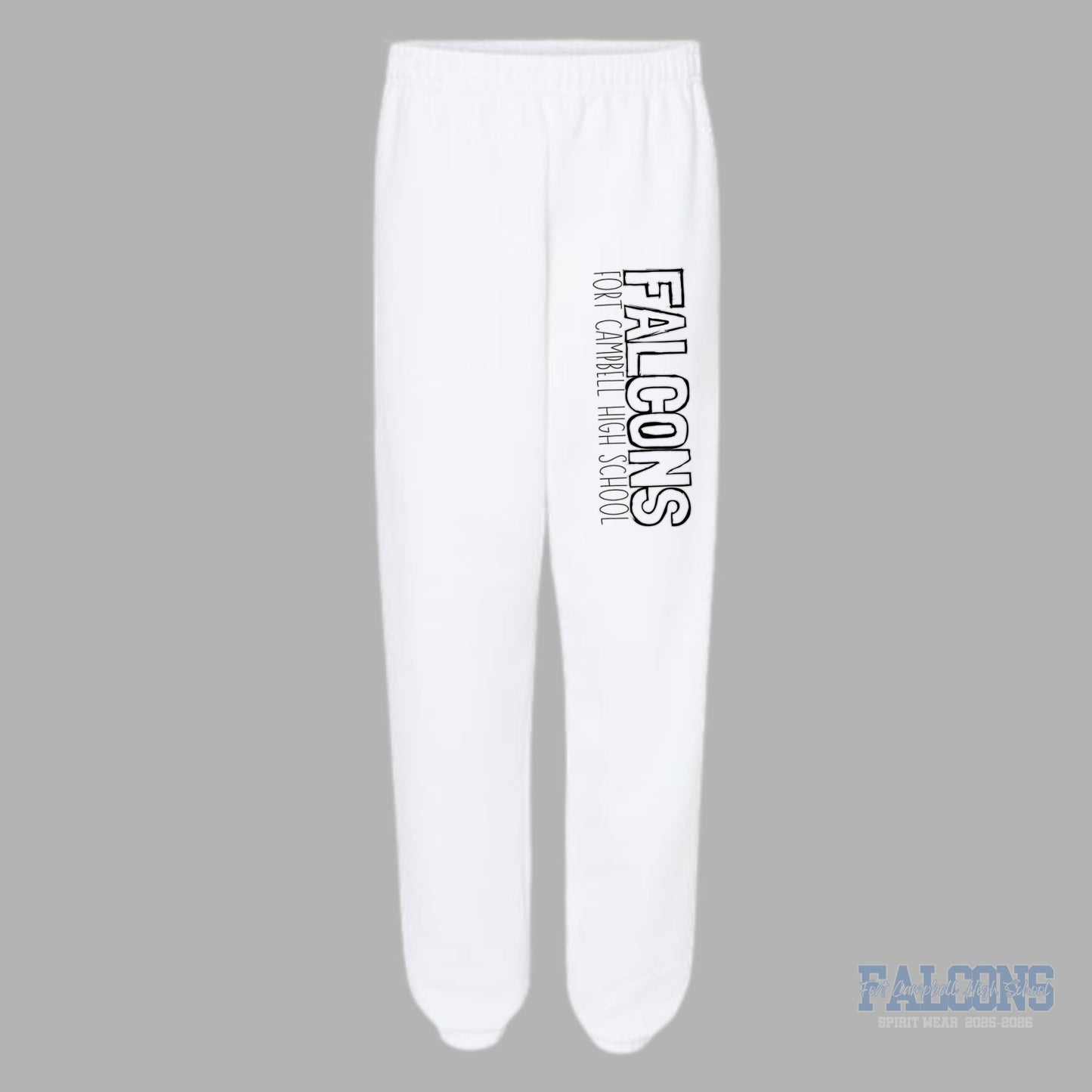 FCHS Falcons Black Font Sweatpants