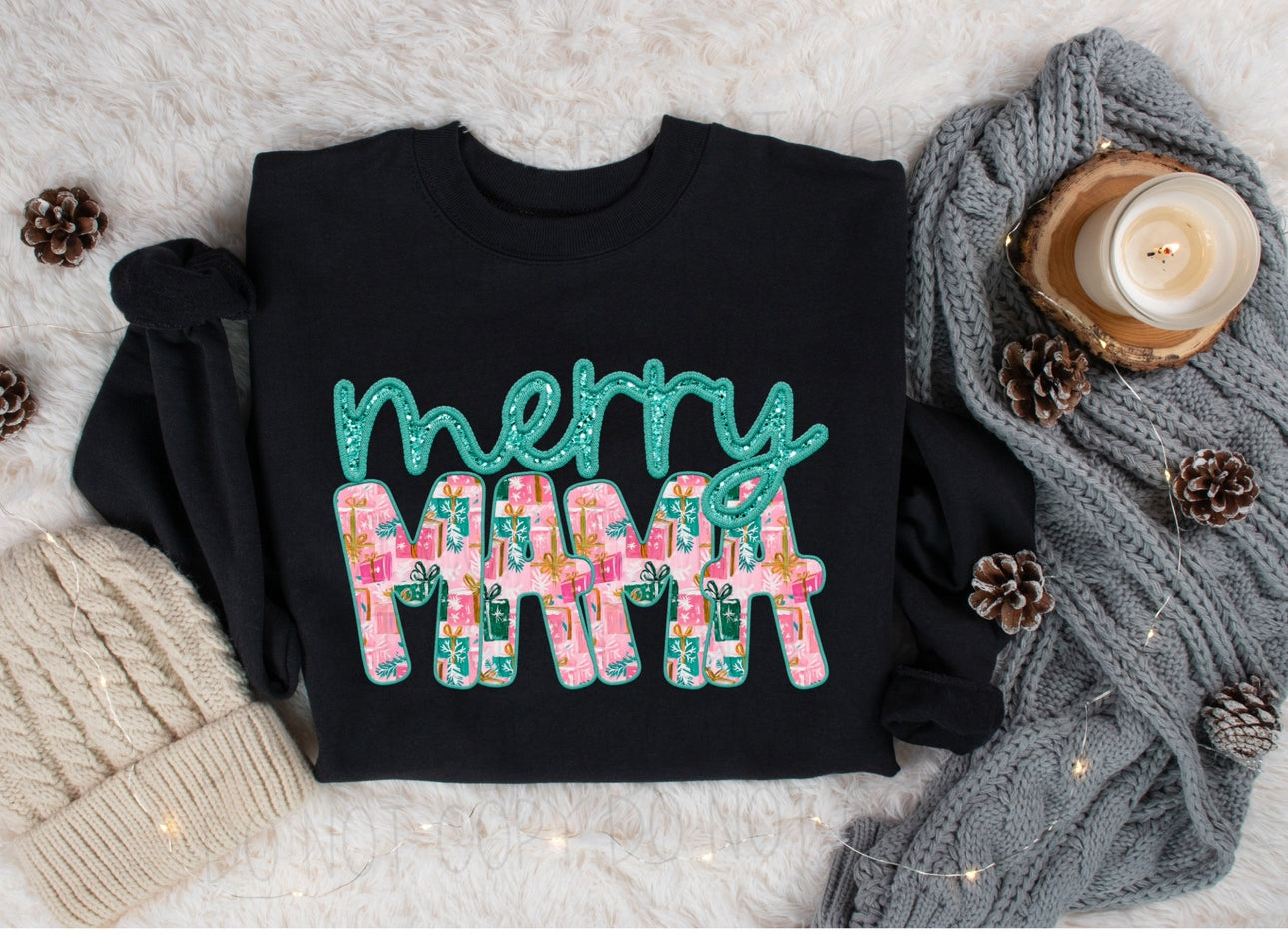 Merry Mama- completed sweatshirt