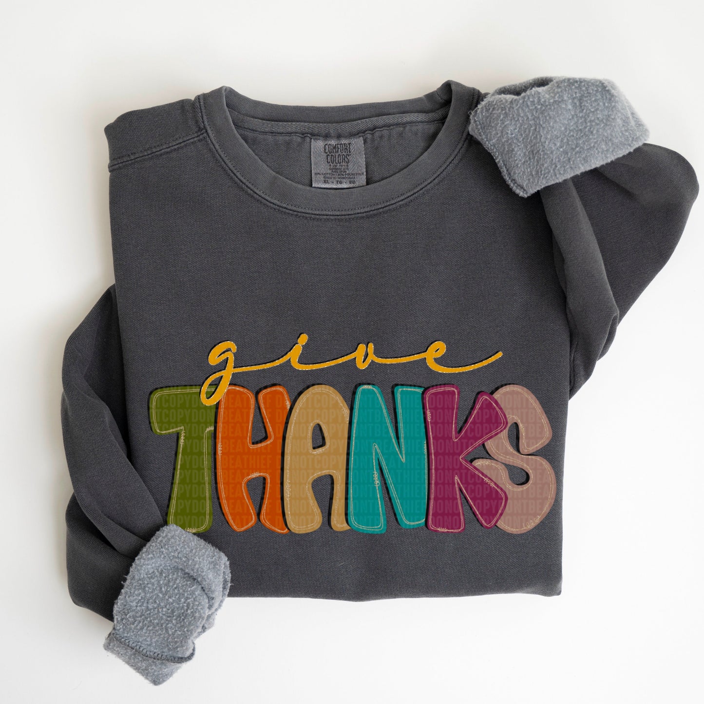 Give Thanks- Comfort Color Sweatshirt