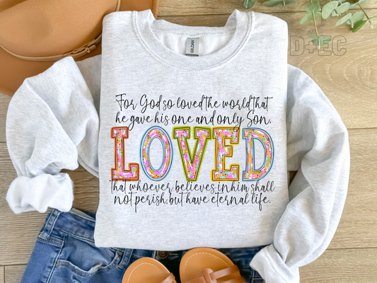 For God so loved the world-Completed Sweatshirt