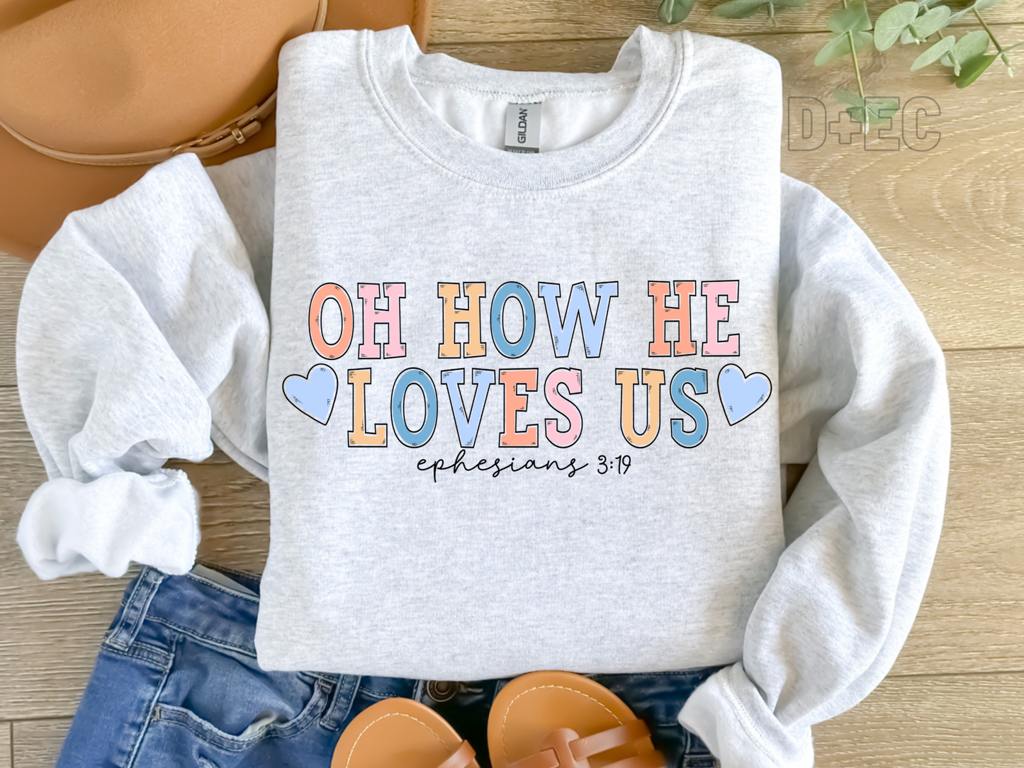 Oh How He Loves Us-Completed-Sweatshirt