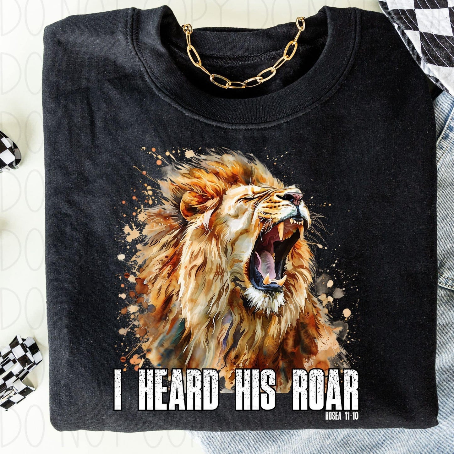 I Heard His Roar (White ink)-Comfort Color