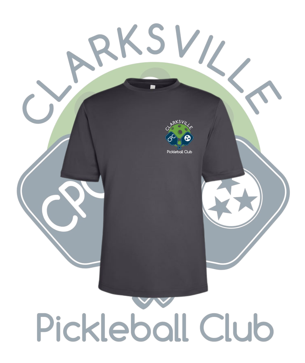 Clarksville Pickleball Club Performance T-shirt - Men's
