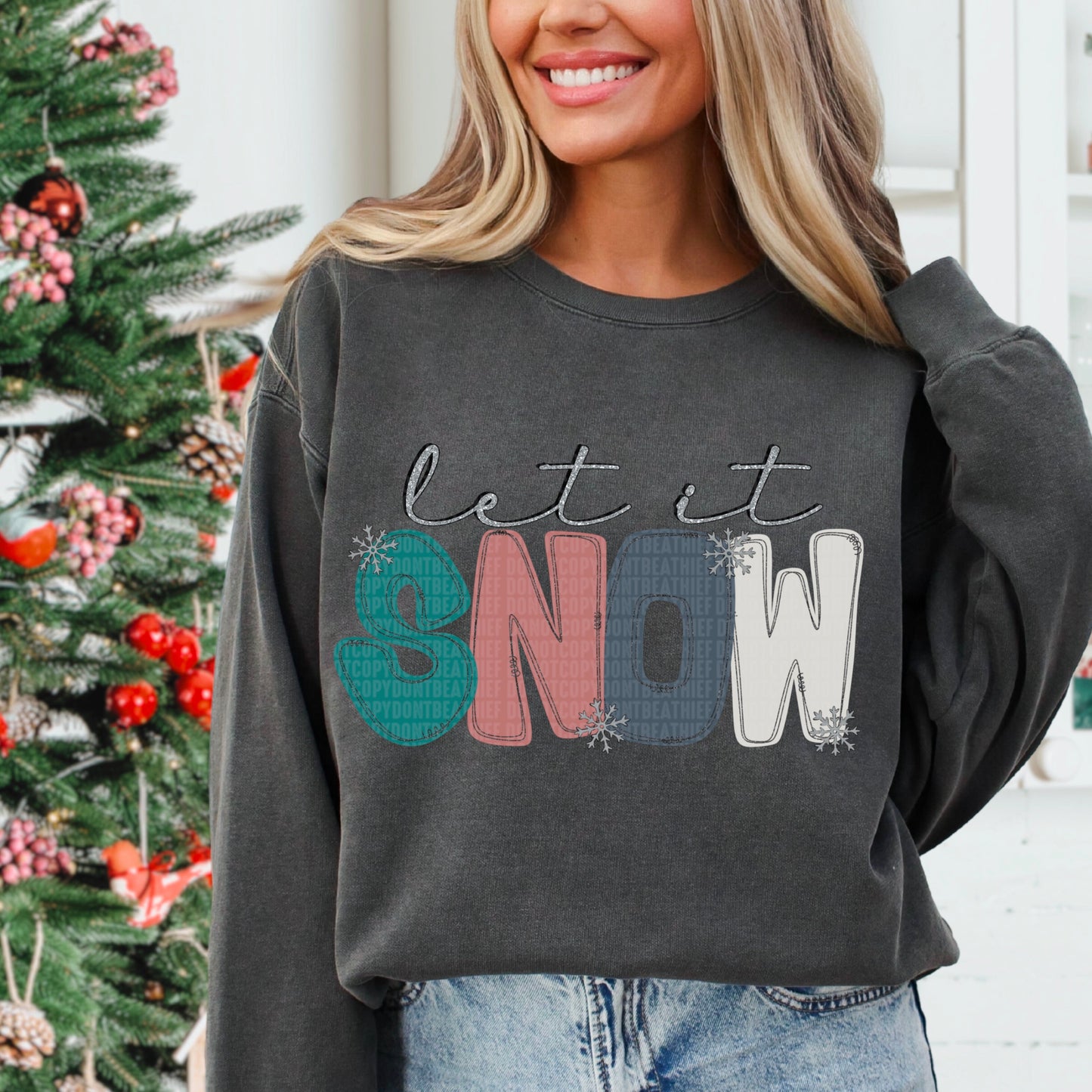 Let it Snow- Comfort Color Sweatshirt