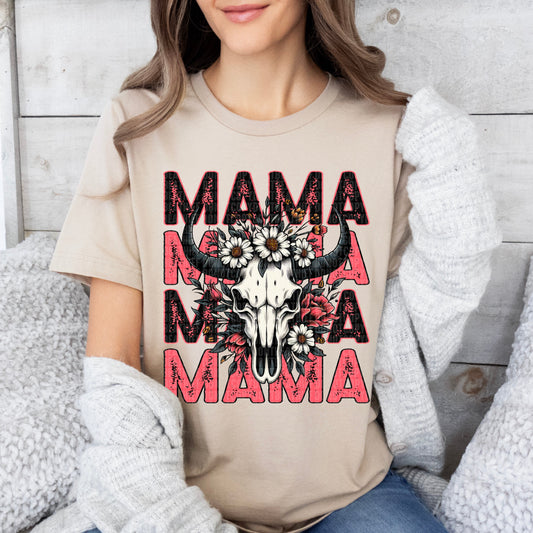 Mama-Cow Skull-Comfort Colors