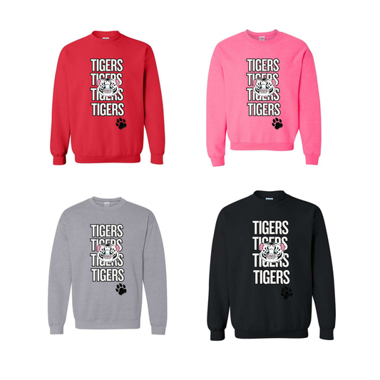 Marshall Tigers Tigers Tigers Youth Crewneck Sweatshirt