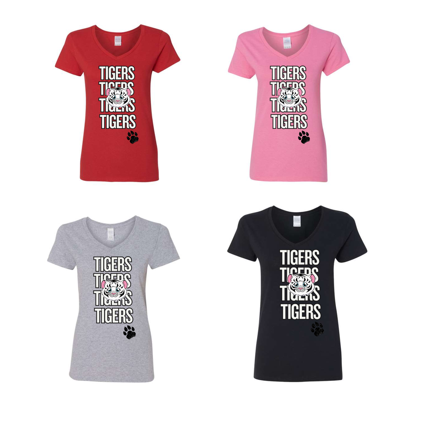 Marshall Tigers Tigers Tigers Women's V-Neck Shirt