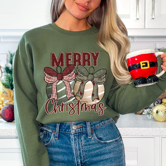 Merry Christmas Bells- completed sweatshirt