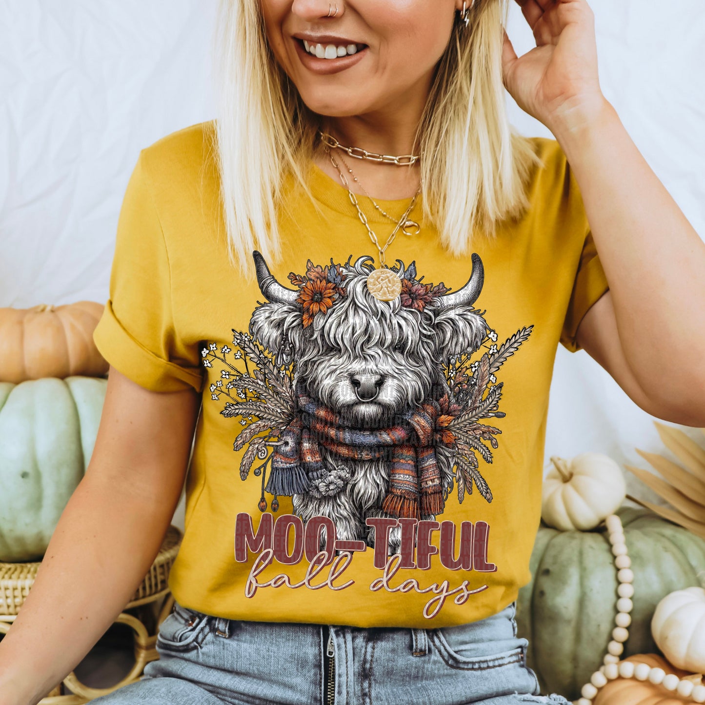 Moo-tiful Fall Days-Bella- Completed Tee