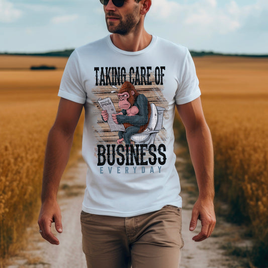 Taking care of business everyday ape black full color-Completed tee/Bella