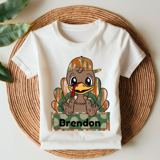 Boy Turkey Custom- completed tee