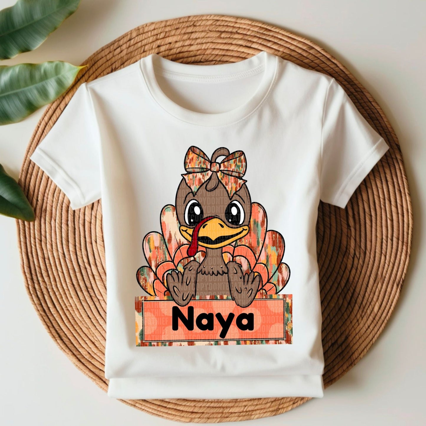 Girl Turkey Custom- completed tee