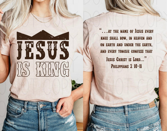 Jesus is King-Brown-Comfort Color